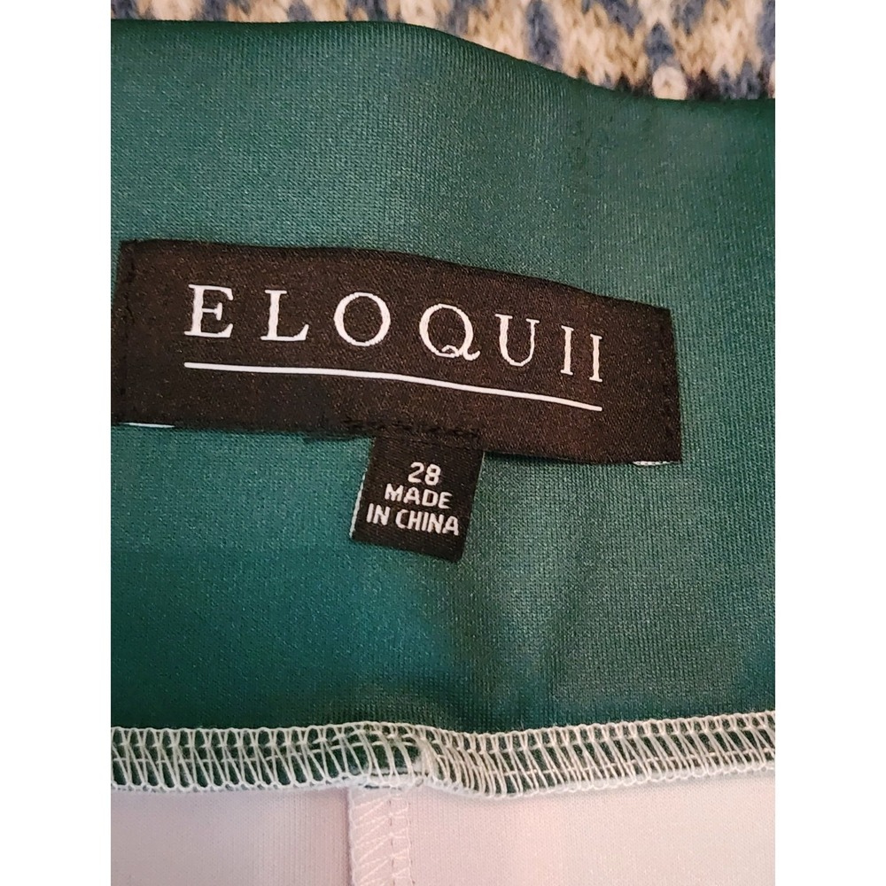 Eloquii NWT Women's 28 Pencil Skirt Abstract Print Colorblock Midi Plus Size - Picture 6 of 8